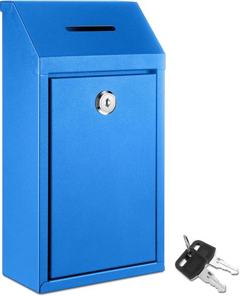 Metal Donation Box Collection Box Safe Suggestion Box with 